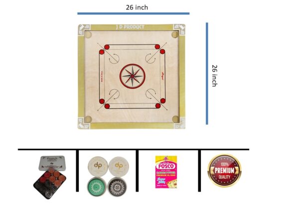 Carrom Board Medium Golden